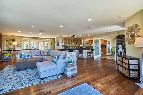 Living room with massive White water views