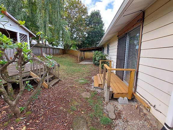 back yard showing covered patio