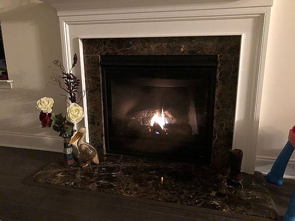 Fireplace @ family room 