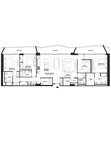 Floor plan 3 Bed/3.5 Bath Den-C5