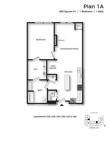 Floor plan 34 - 1B1B