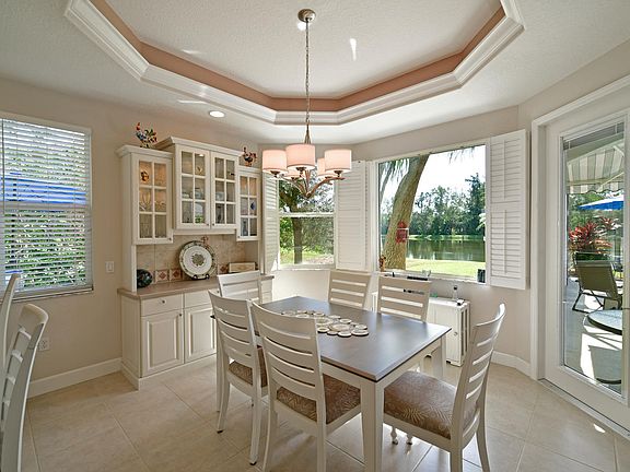 Dining room with lake view