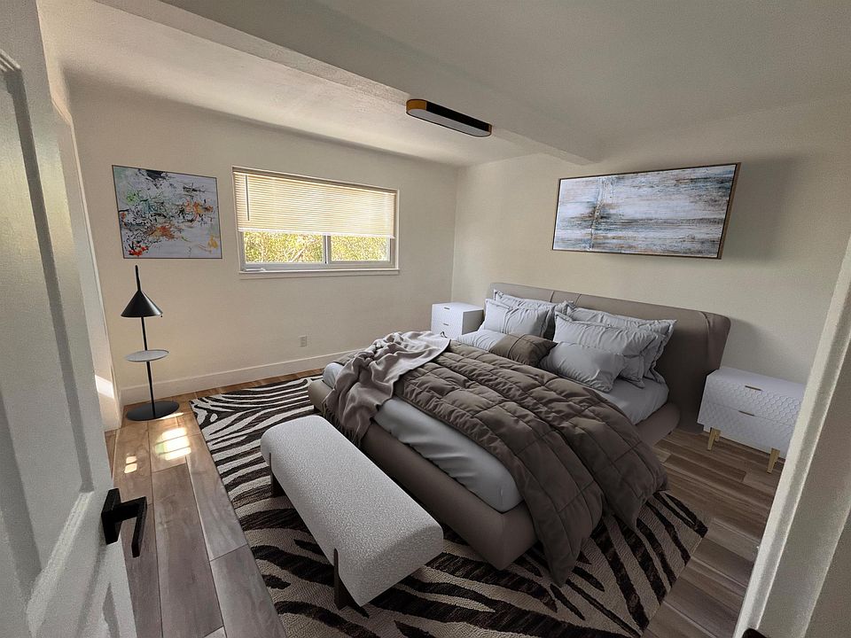 Fully renovated master bedroom with AC unit