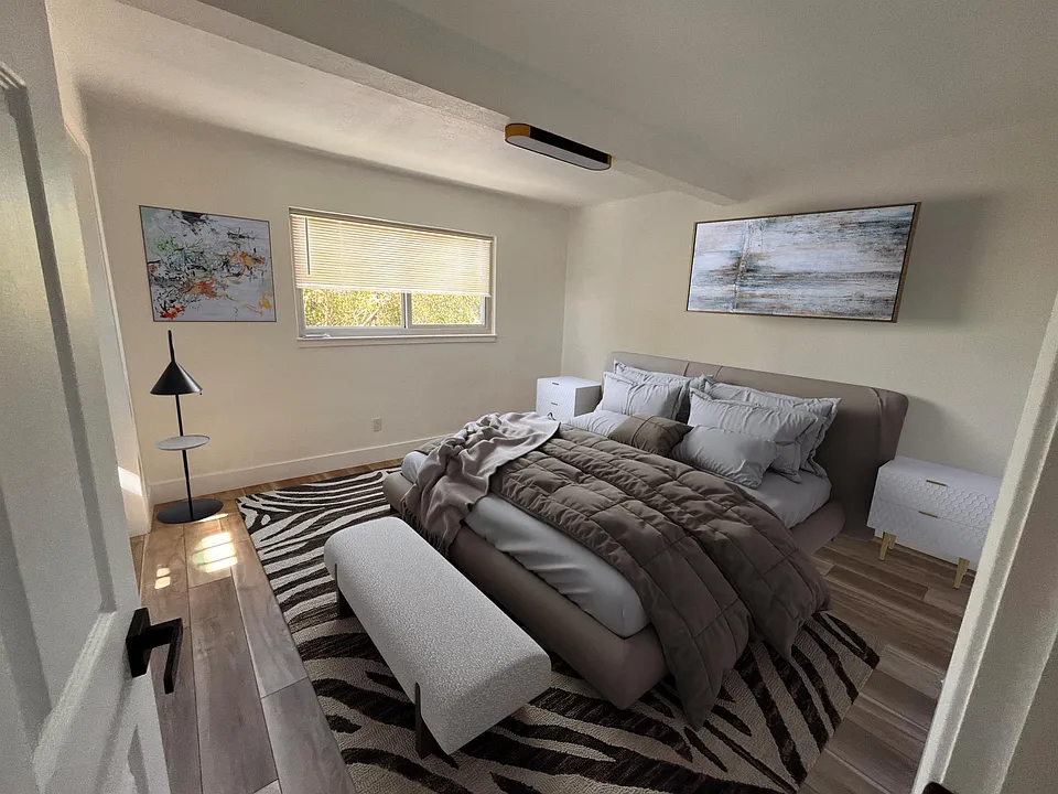 Fully renovated master bedroom with AC unit