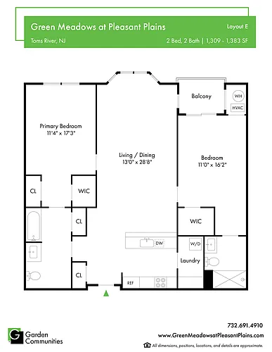 Floor plan $2.23/sq.ft. - Layout E