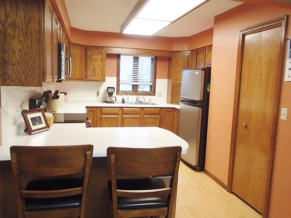 Kitchen with pantry.