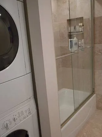 New washer and dryer, shower/bathtub