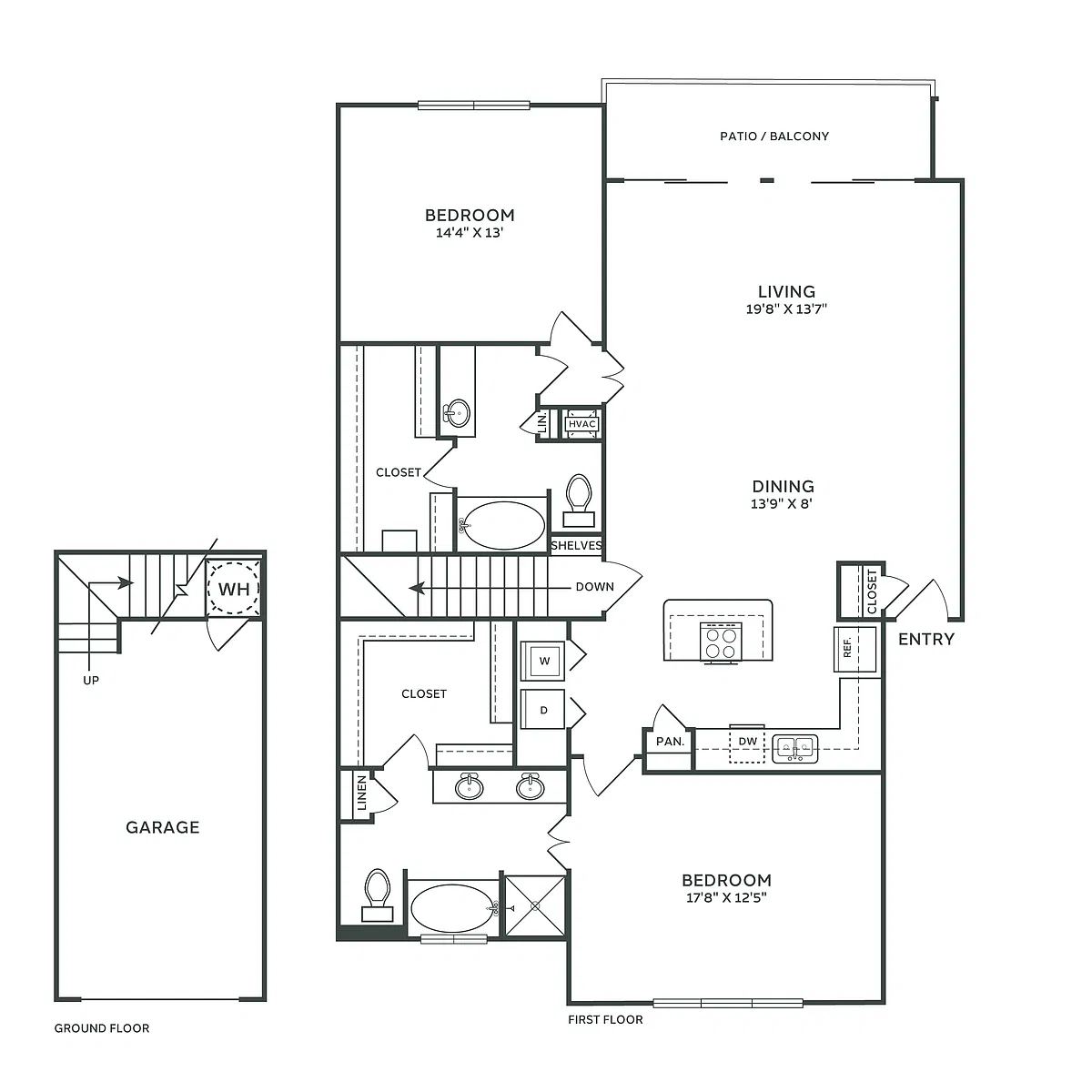 Floor plan B6 Townhome Classic