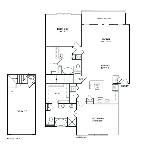 Floor plan B6 Townhome Classic