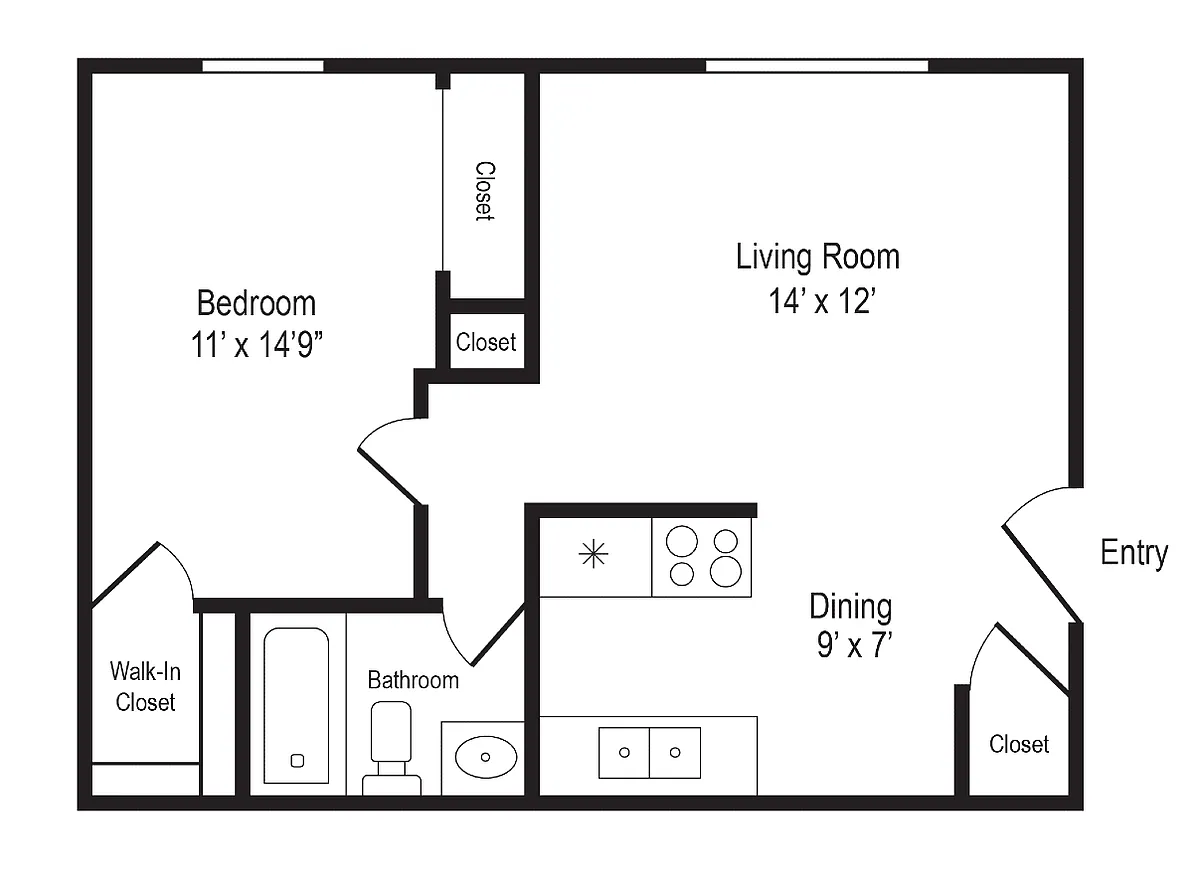 Floor plan 1BD1BA
