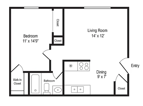 Floor plan 1BD1BA