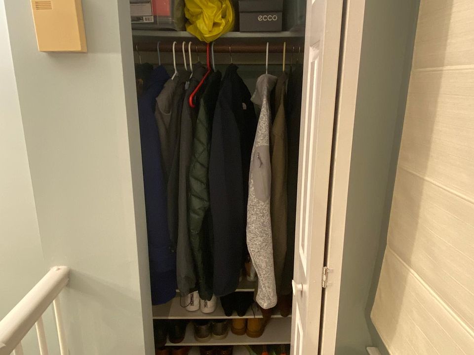 Closet upon entrance upstairs