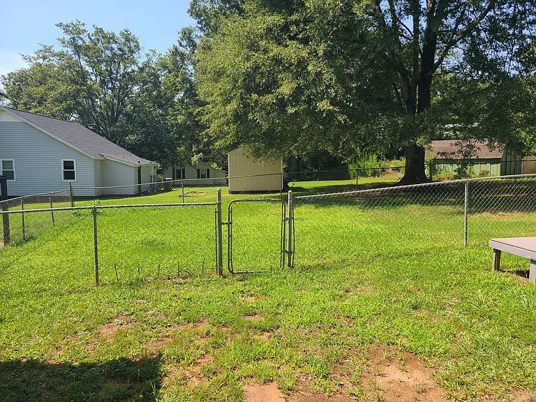 Fenced section of yard