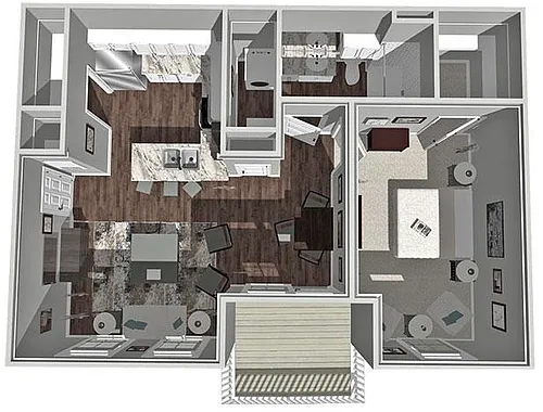 Floor plan One Bedroom Balcony