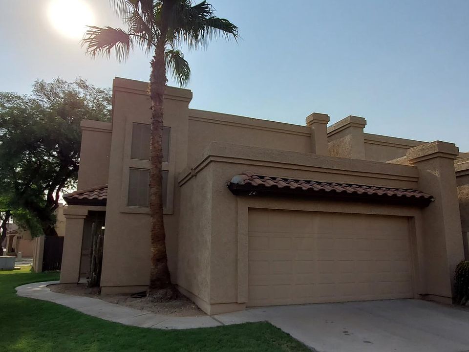 Exterior with two car garage.
