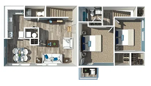 Floor plan 2 bed 1-5Bath