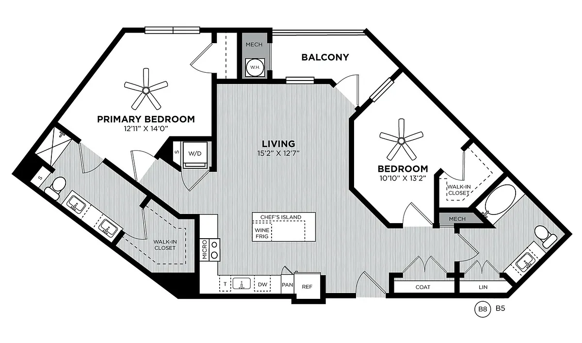Floor plan B8 Newcomb