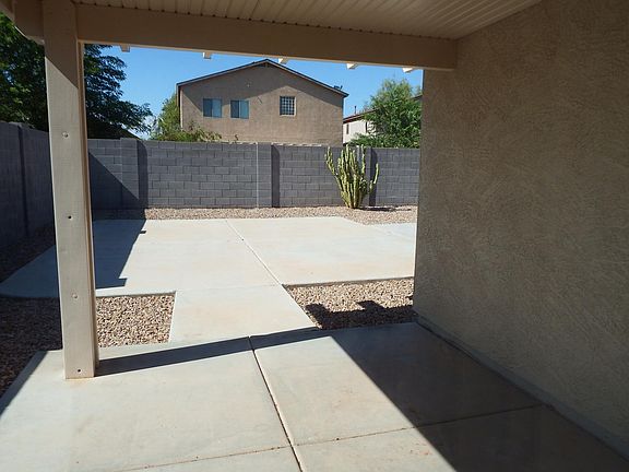 Large back patio
