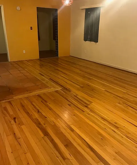 Dining area is open to living room and kitchen.