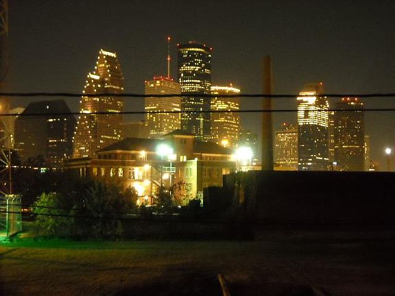 View to Downtown at night