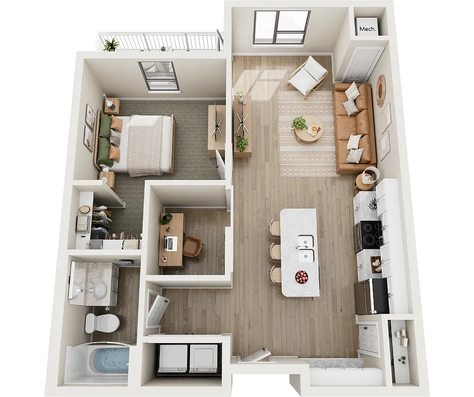 Floor plan Olympus (+ Den)