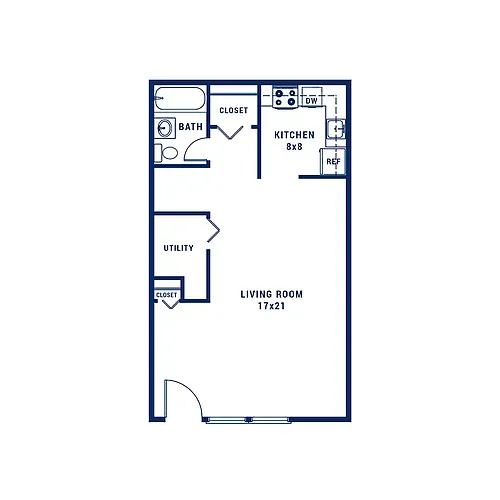 Floor plan Studio B