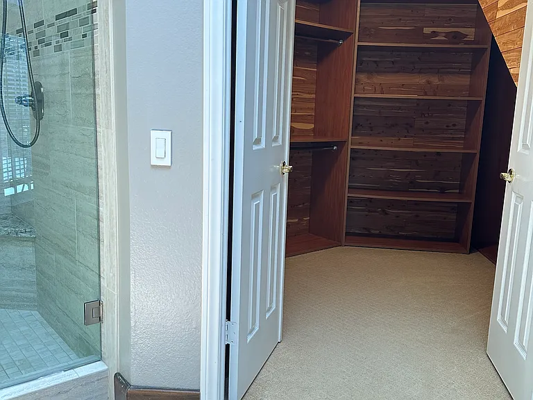 Primary cedar walk-in closet