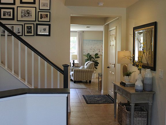 Foyer leading to family room