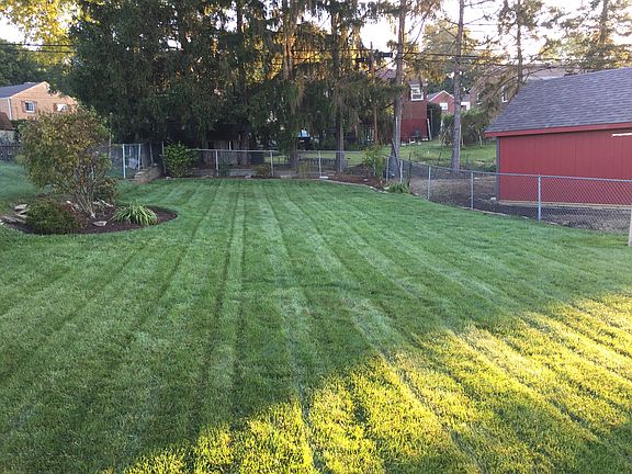 Fenced flat yard.