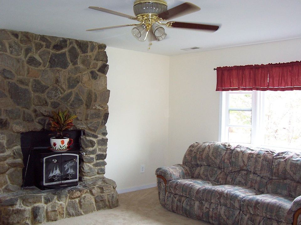 Gorgeous stone fireplace