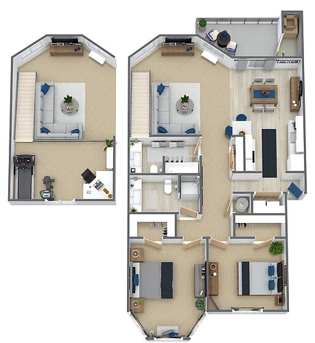 Floor plan 2 Bedroom Loft
