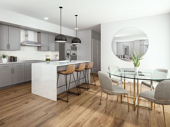 Open kitchen leading into cafe