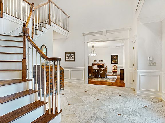 Marble foyer custom moldings