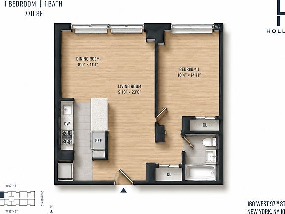 2nd image of 160 W 97th St APT 10B