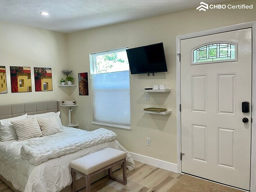Bedroom, Roku TV & Entrance