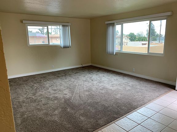 Large living room with new carpet, new windows and plenty of natural light.