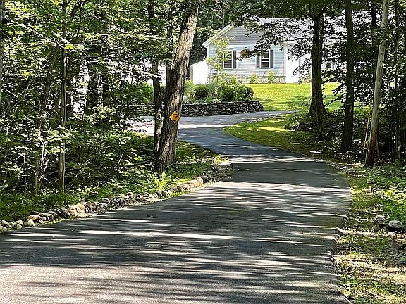 halfway up the driveway