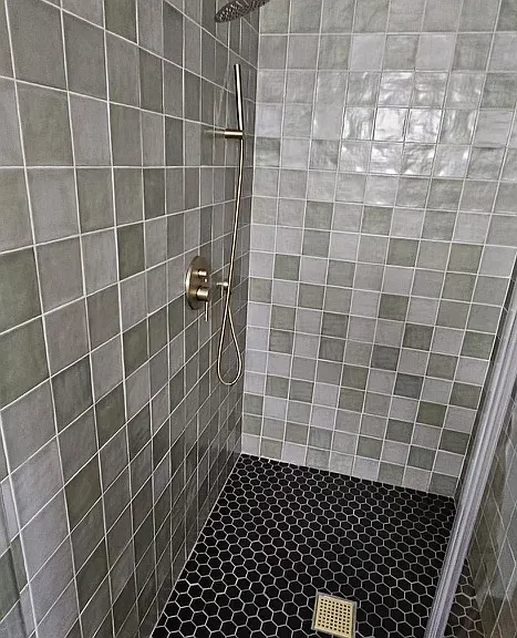 Large Custom Shower, shared by Bedroom #2 & #3