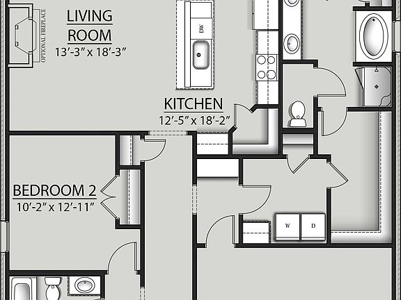 Tamber I G Floor Plan - DSLD Homes - New Construction - 1801 Living Square Feet 3 bedrooms 2 Baths