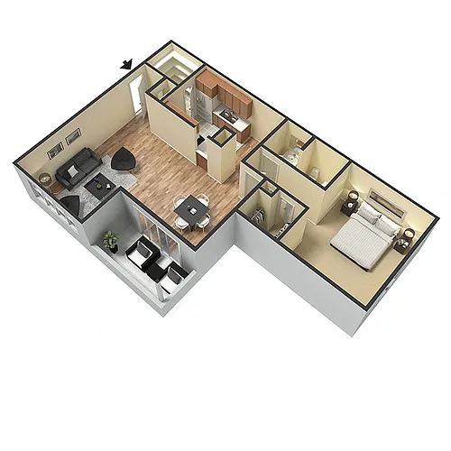 Floor plan One Bedroom