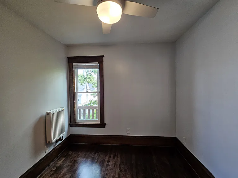 Unit is equipped with new radiator heaters for energy and space efficiency, these are adjustable by room and programmable thermostat is located in the dining room. Small radiator units are located in each bedroom.