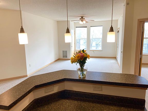 View of living room from kitchen