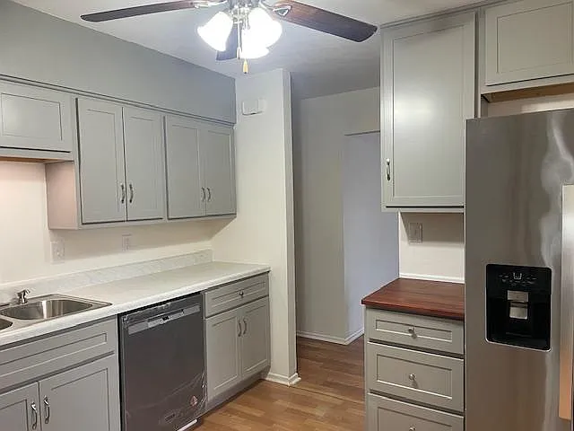 New kitchen stainless appliances