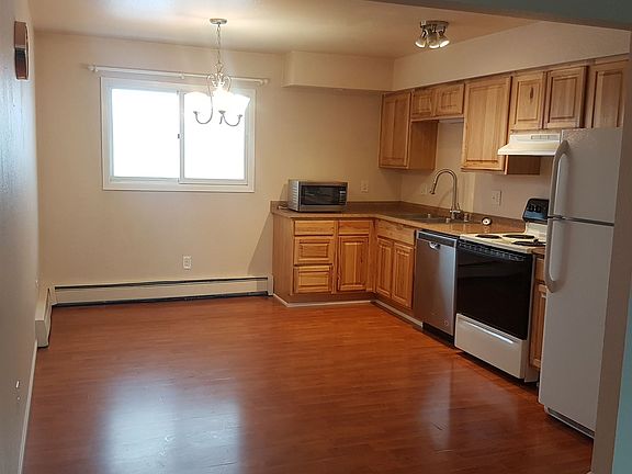 Kitchen - from front door with lights