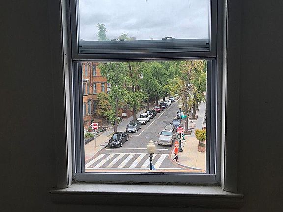 Window overlooking street view