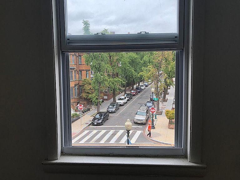 Window overlooking street view