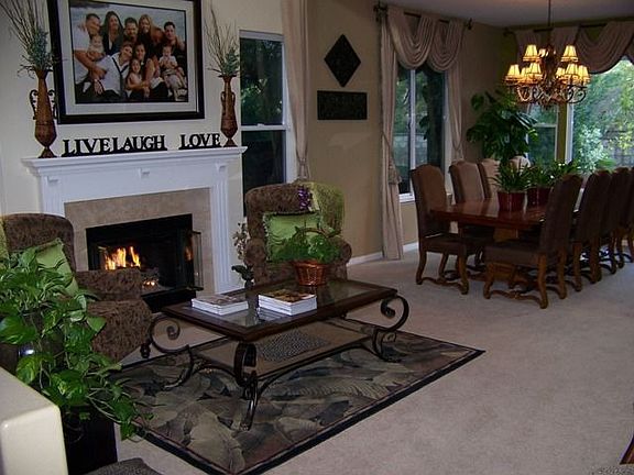 Formal Living w/fireplace, Formal dinning in backgroun