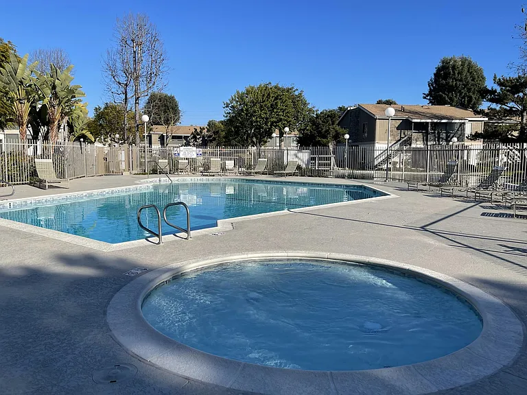 community pool and hot tub.