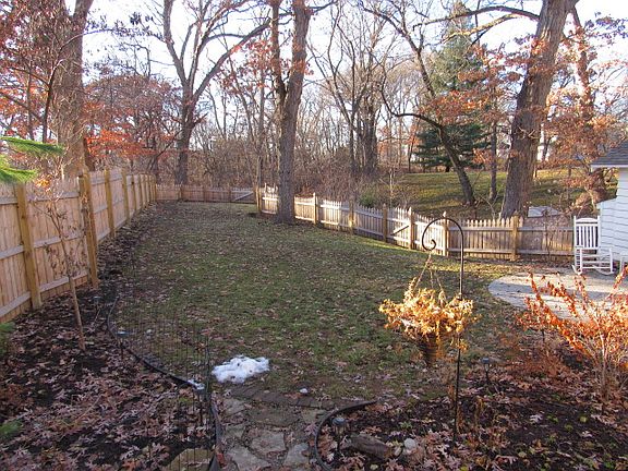 Fenced in part of back yard