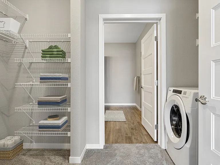 Walk-In Closet with In-Home Laundry